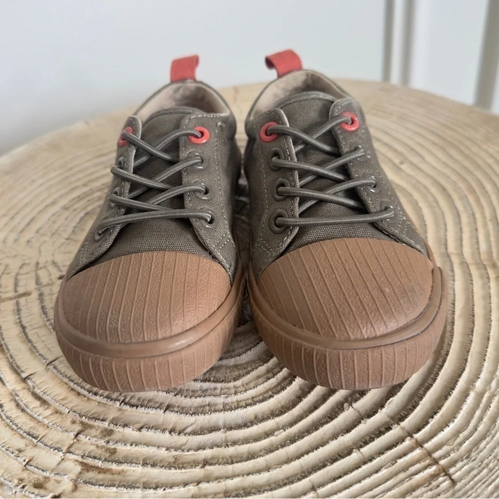 Old Navy Toddler Unisex Textured-Canvas Green Sneakers Size 7